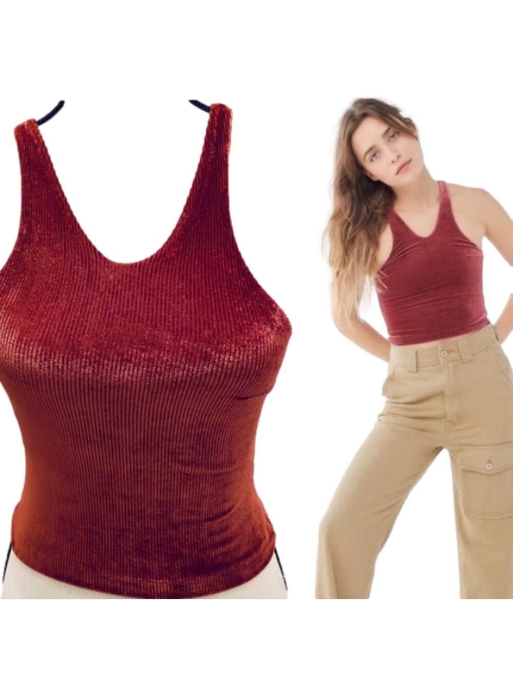 Urban Outfitters Out from Under Burgundy Crop Top NWT
